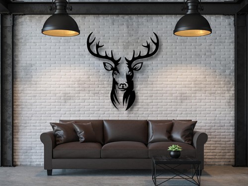Wanddeko hirsch holz wand - wanddeko, |